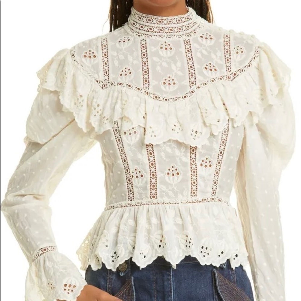 Emmanuelle Eyelet Long Sleeve Blouse
ULLA JOHNSON
